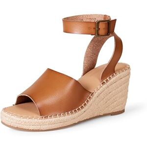 Amazon Essentials Women's Comfortable Wedge Espadrille Sandal, Tan, 8 UK Amazon Essentials Women's Comfortable Wedge Espadrille Sandal, Tan, 8 UK
