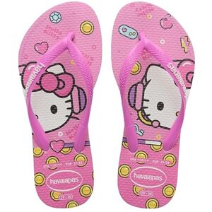 Havaianas Kids Slim Hello Kitty Girls FlipFlop White/Reddish Purple 9/9.5 UK Child Havaianas Kids Slim Hello Kitty Girls FlipFlop White/Reddish Purple 9/9.5 UK Child