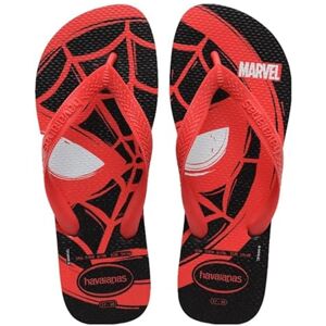 Havaianas Top Marvel Logomania Men FlipFlop Black/Red Ruby 6.5/7 UK Havaianas Top Marvel Logomania Men FlipFlop Black/Red Ruby 6.5/7 UK