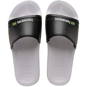 Havaianas Unisex Slide Sandal, White Black, 1/2 UK Havaianas Unisex Slide Sandal, White Black, 1/2 UK