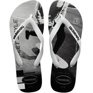 Havaianas Hype Men FlipFlop White/White/Black/Black 4.5/5 UK Havaianas Hype Men FlipFlop White/White/Black/Black 4.5/5 UK