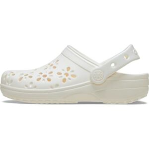 Crocs Unisex-Child Classic Clogs with Floral Cut Out Design, Kids and Toddler Shoes, Chalk, 10 UK Child Crocs Unisex-Child Classic Clogs with Floral Cut Out Design, Kids and Toddler Shoes, Chalk, 10 UK Child