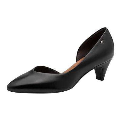 Tamaris Women Pumps with Cone Heel Leather black 3.5 UK Tamaris Women Pumps with Cone Heel Leather black 3.5 UK