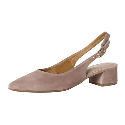 Tamaris Women's slingback pump with block heel Leather beige 6.5 UK Tamaris Women's slingback pump with block heel Leather beige 6.5 UK