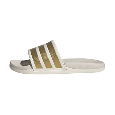 adidas Women's Adilette Comfort 2.0 Slides Shoes, Off White/Gold Met./Chalk White, 9 UK adidas Women's Adilette Comfort 2.0 Slides Shoes, Off White/Gold Met./Chalk White, 9 UK