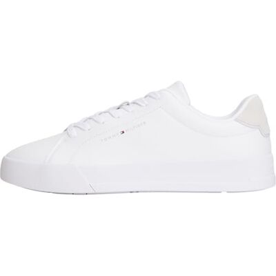 Tommy Hilfiger Men's TH Court CORE FM0FM05904YBS005 Low Top, White, 44 Tommy Hilfiger Men's TH Court CORE FM0FM05904YBS005 Low Top, White, 44