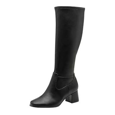 Tamaris Comfort Women’s Knee-High Boots with Block Heel, Black, 4 UK Tamaris Comfort Women’s Knee-High Boots with Block Heel, Black, 4 UK