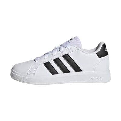 adidas Unisex Kids Grand Court Lifestyle Tennis Lace-Up Shoes adidas Unisex Kids Grand Court Lifestyle Tennis Lace-Up Shoes