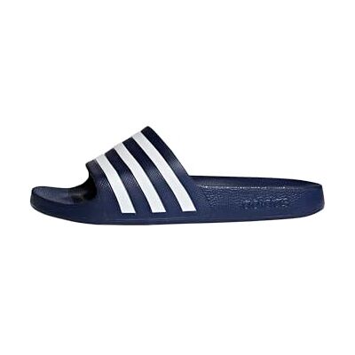 adidas Unisex Adilette Aqua Slides Dark Blue/Cloud White/Dark Blue 12 UK 47 EU adidas Unisex Adilette Aqua Slides Dark Blue/Cloud White/Dark Blue 12 UK 47 EU