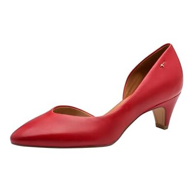 Tamaris Women Pumps with Cone Heel Leather red 3.5 UK Tamaris Women Pumps with Cone Heel Leather red 3.5 UK