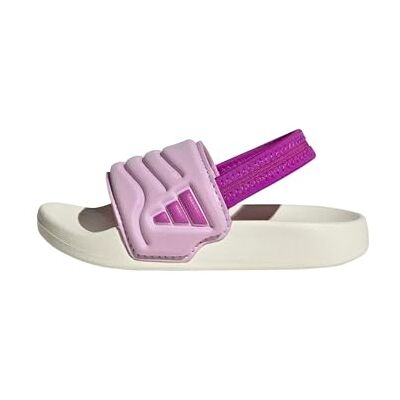 adidas Unisex Baby ADILETTE ESTRAP 2.0 SLIDES INFANTS, off white/purple burst/bliss lilac, 6 UK Child adidas Unisex Baby ADILETTE ESTRAP 2.0 SLIDES INFANTS, off white/purple burst/bliss lilac, 6 UK Child