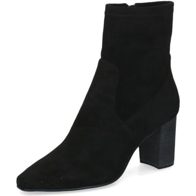 CAPRICE women's heeled ankle boots pointed toe Vegan, Black (Black Stretch), 5 UK CAPRICE women's heeled ankle boots pointed toe Vegan, Black (Black Stretch), 5 UK