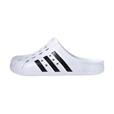 adidas Unisex Adilette Clogs, Cloud White/Core Black/Cloud White, 5 UK adidas Unisex Adilette Clogs, Cloud White/Core Black/Cloud White, 5 UK