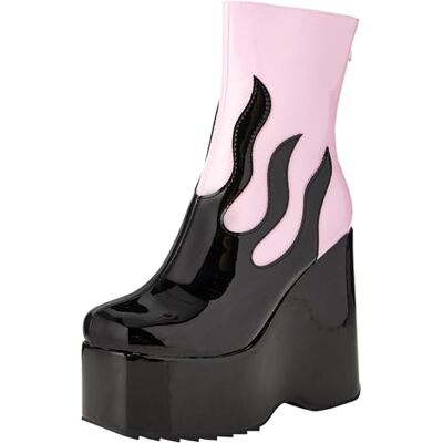 LAMODA Women's Solitude Chunky Platform Ankle Boots in UK7 LAMODA Women's Solitude Chunky Platform Ankle Boots in UK7