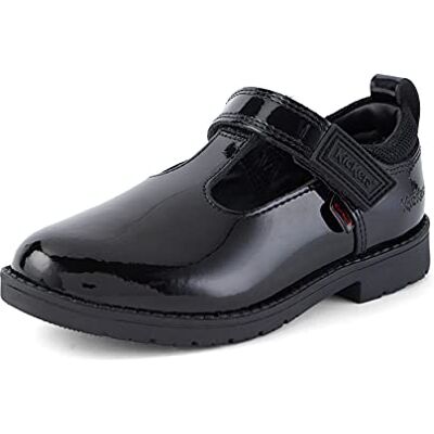 Kickers Girl's Lachly T-Bar Leather School Shoes Elegant T-Bar Style Everyday Comfort Fit, Cushioned for All-Day Wear Kickers Girl's Lachly T-Bar Leather School Shoes Elegant T-Bar Style Everyday Comfort Fit, Cushioned for All-Day Wear