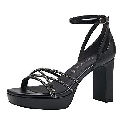Tamaris Heeled Sandal 1-1-28032-30 001 Black Tamaris Heeled Sandal 1-1-28032-30 001 Black