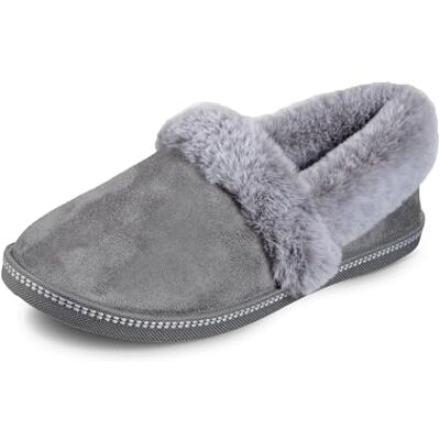 Skechers Women's Cozy Campfire Team Toasty Slipper, Charcoal Microfiber Suede/Faux Fur Line, 4 UK Skechers Women's Cozy Campfire Team Toasty Slipper, Charcoal Microfiber Suede/Faux Fur Line, 4 UK