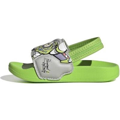 adidas Unisex Baby PIXAR TOY STORY ADILETTE ESTRAP SLIDES INFANTS, semi solar green/purple burst/grey two, 3 UK Child adidas Unisex Baby PIXAR TOY STORY ADILETTE ESTRAP SLIDES INFANTS, semi solar green/purple burst/grey two, 3 UK Child