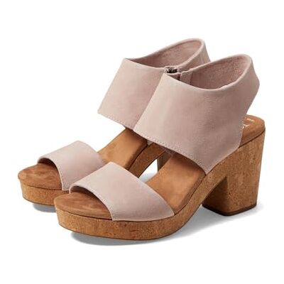 TOMS Women's Majorca Platform Heeled Sandal, Ballet Pink Suede, 3 UK TOMS Women's Majorca Platform Heeled Sandal, Ballet Pink Suede, 3 UK