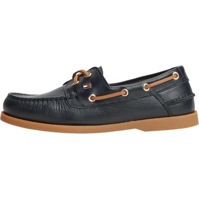 Tommy Hilfiger Women's Th Flag Boat Shoe Core Leather Fw0fw09463 Tommy Hilfiger Women's Th Flag Boat Shoe Core Leather Fw0fw09463