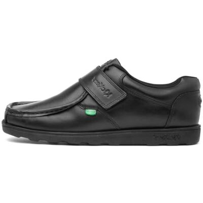 Kickers Mens Fragma Single Strap Moc Toe Comfortable Extra Added Durability Premium Quality Leather School Shoes, Black, 10.5 UK Kickers Mens Fragma Single Strap Moc Toe Comfortable Extra Added Durability Premium Quality Leather School Shoes, Black, 10.5 UK