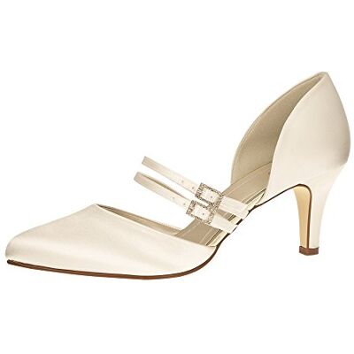 Rainbow Club Bridal Shoes Misty Pumps, Ivory Satin Wedding Shoes, Strap Size 38.5 EU (5.5 UK) Rainbow Club Bridal Shoes Misty Pumps, Ivory Satin Wedding Shoes, Strap Size 38.5 EU (5.5 UK)
