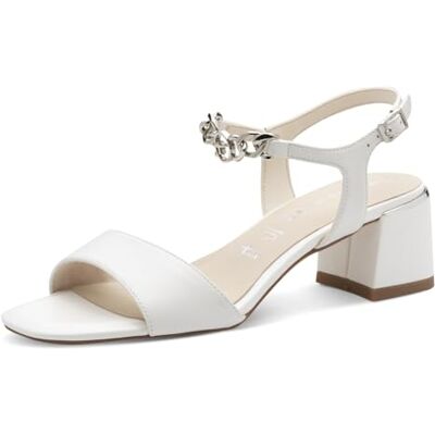 Tamaris Women's Damen 1-28245-44 Heeled Sandal, White, 3.5 UK Tamaris Women's Damen 1-28245-44 Heeled Sandal, White, 3.5 UK