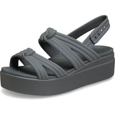 Crocs Women,Brooklyn Knot Low Wedge, Carbon, 9 UK Women Crocs Women,Brooklyn Knot Low Wedge, Carbon, 9 UK Women