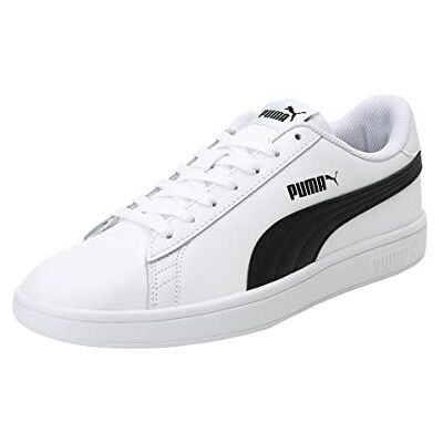 Puma Smash V2 L, Unisex Adults’ Low-Top Sneakers, White ( White- Black 01), 12 UK (47 EU) Puma Smash V2 L, Unisex Adults’ Low-Top Sneakers, White ( White- Black 01), 12 UK (47 EU)