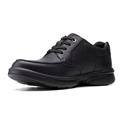 Clarks Bradley Vibe, mens Low-Top Sneakers, Black tumbled leather, 10 UK dress shoes Clarks Bradley Vibe, mens Low-Top Sneakers, Black tumbled leather, 10 UK dress shoes