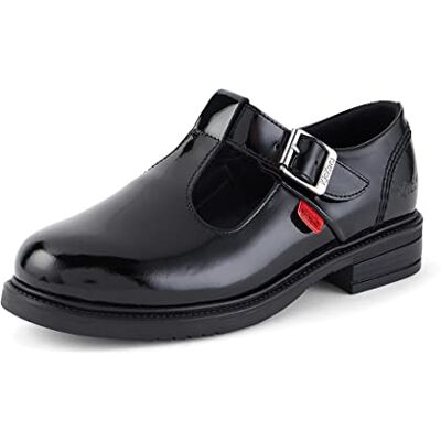 Kickers Girl's Lach T-Bar Leather School Shoes Elegant T-Bar Style Everyday Comfort Fit, Cushioned for All-Day Wear Kickers Girl's Lach T-Bar Leather School Shoes Elegant T-Bar Style Everyday Comfort Fit, Cushioned for All-Day Wear