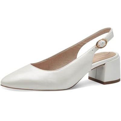 Tamaris Comfort Women’s Slingback Pumps Leather Elegant, Pearlized, 5 UK Tamaris Comfort Women’s Slingback Pumps Leather Elegant, Pearlized, 5 UK
