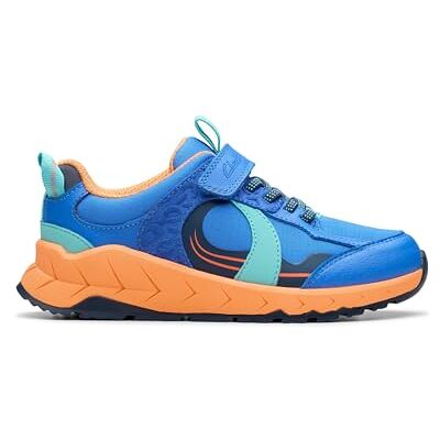 Clarks Unisex Kids Selva Hero Sneaker, Bright Blue, 13 UK Clarks Unisex Kids Selva Hero Sneaker, Bright Blue, 13 UK