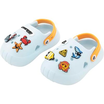CRESSI since 1946 Jelly Kid Clogs Children's Sandals Sabot Slippers Non Slip and Breathable, Beach Sea Walks Nursery and Home, Snap Fastening Azure/Orange 25/26 EU_7½/8UK Child CRESSI since 1946 Jelly Kid Clogs Children's Sandals Sabot Slippers Non Slip and Breathable, Beach Sea Walks Nursery and Home, Snap Fastening Azure/Orange 25/26 EU_7½/8UK Child