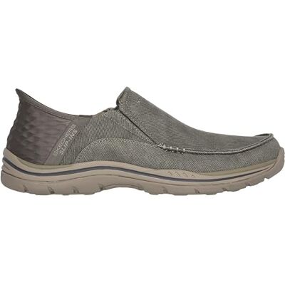 Skechers Men's Expected-Cayson Moc Toe Canvas Slip-Ins, Beige, 7 UK Skechers Men's Expected-Cayson Moc Toe Canvas Slip-Ins, Beige, 7 UK