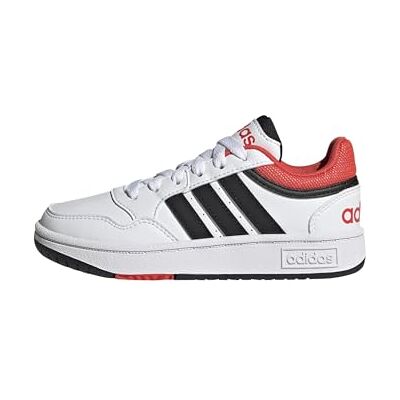 adidas Unisex Kids Hoops Shoes, Cloud White/core Black/Bright red, 6 UK adidas Unisex Kids Hoops Shoes, Cloud White/core Black/Bright red, 6 UK