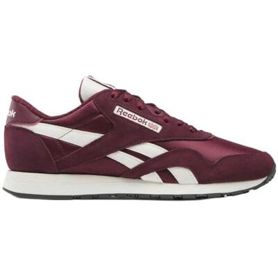 Reebok Men's Classic Nylon Sneaker, Black Cherry Black Cherry Chalk, 3 UK Reebok Men's Classic Nylon Sneaker, Black Cherry Black Cherry Chalk, 3 UK