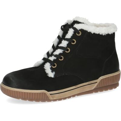 CAPRICE Women's high-top sneakers lined lace-up comfortable, Black (Black Nubuc), 6.5 UK CAPRICE Women's high-top sneakers lined lace-up comfortable, Black (Black Nubuc), 6.5 UK