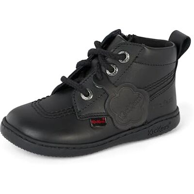 Kickers Unisex Kids Playflex Hi Leather School Shoes Smart Everyday School Look Everyday Comfort Fit, Cushioned for All-Day Wear, Black, 7 UK Child Kickers Unisex Kids Playflex Hi Leather School Shoes Smart Everyday School Look Everyday Comfort Fit, Cushioned for All-Day Wear, Black, 7 UK Child