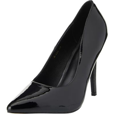 Gizelle Women Stiletto High Heel Pointed Pumps Ladies Party Clubbing Work Court Shoes Size 3-12 (9 UK, Black Patent) Gizelle Women Stiletto High Heel Pointed Pumps Ladies Party Clubbing Work Court Shoes Size 3-12 (9 UK, Black Patent)
