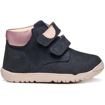 Geox Baby B MACCHIA Girl First Walker Shoe, Navy/LT Rose, 5 UK Child Geox Baby B MACCHIA Girl First Walker Shoe, Navy/LT Rose, 5 UK Child