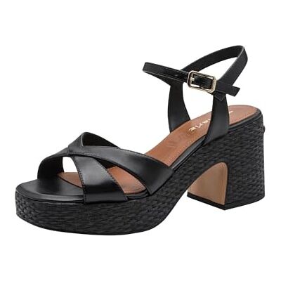Tamaris Women's Platform Sandal Leather black 3.5 UK Tamaris Women's Platform Sandal Leather black 3.5 UK