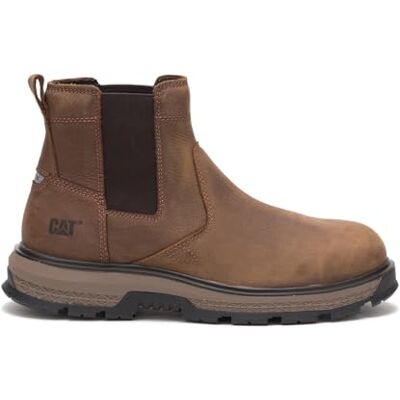 CAT erpillar Male Exposition Chelsea Safety Boot, Brown, 7 CAT erpillar Male Exposition Chelsea Safety Boot, Brown, 7