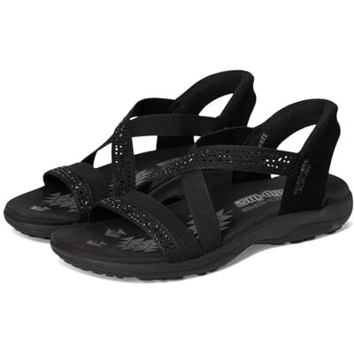 Skechers Women's Reggae Slim Summer Sparkle, Black, 3 UK Skechers Women's Reggae Slim Summer Sparkle, Black, 3 UK