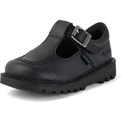 Kickers Girl's Kick T Bar Black School Shoes Classic & Stylish Extra Comfortable Premium Quality, Kickers Girl's Kick T Bar Black School Shoes Classic & Stylish Extra Comfortable Premium Quality,