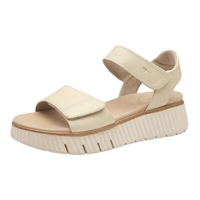Tamaris Comfort Women’s Flat Leather Sandals Platform, Ivory, 6,5 UK Tamaris Comfort Women’s Flat Leather Sandals Platform, Ivory, 6,5 UK