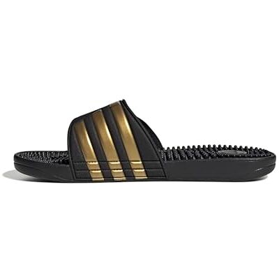 adidas Unisex Adissage Slides Shoes, Core Black/Gold Metallic/Core Black, 4 UK adidas Unisex Adissage Slides Shoes, Core Black/Gold Metallic/Core Black, 4 UK