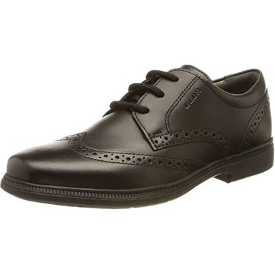 Geox Boys Federico Leather School Shoes (5 UK) (Black) Geox Boys Federico Leather School Shoes (5 UK) (Black)