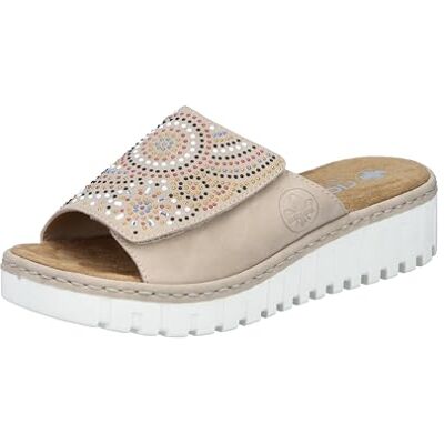 Rieker Women's V1395 Mules, Beige, 6.5 UK Rieker Women's V1395 Mules, Beige, 6.5 UK
