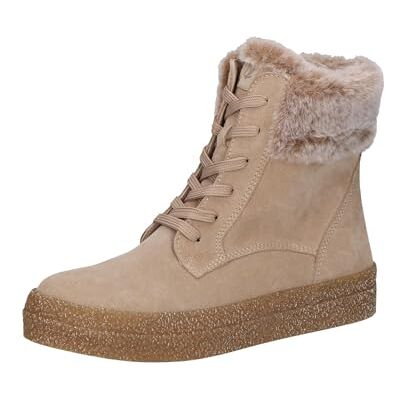 CAPRICE Women's high-top sneakers lined lace-up comfortable, Beige (Sand Suede), 5 UK CAPRICE Women's high-top sneakers lined lace-up comfortable, Beige (Sand Suede), 5 UK